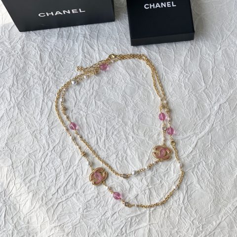 CHANEL pink double C Chain